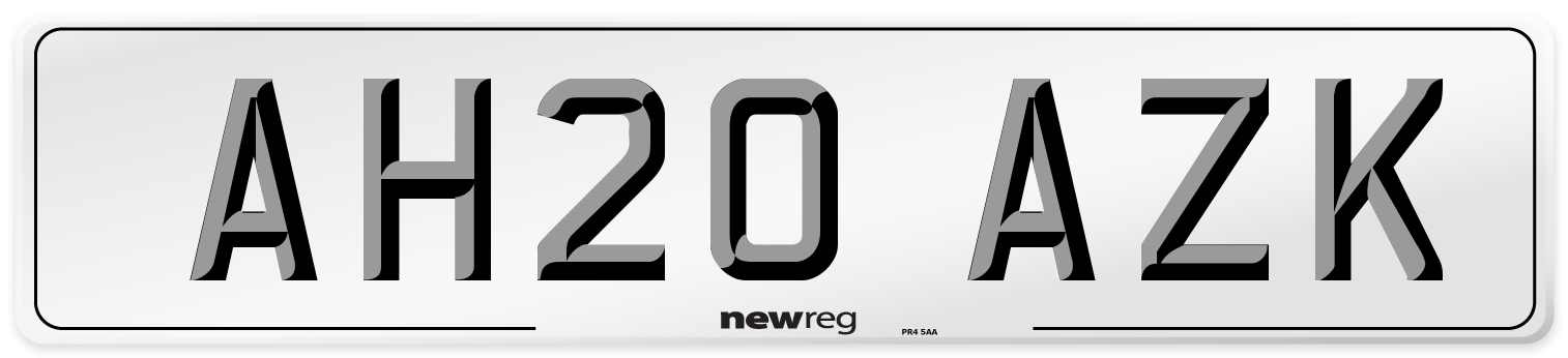 AH20 AZK Number Plate from New Reg